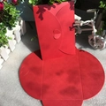 Thick red pearl paper envelope with heart-shaped clasp for wedding invitation cards - Pearlescent Red