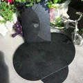 Elegant black pearlescent envelope with a heart-shaped closure and a subtle shimmer finish - Pearlescent Black