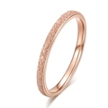 Minimalistischer Ring aus roségoldenem Titanstahl mit mattem Sand-Finish und Politur - 4# / 2mm / Roségold