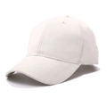 Winter faux suede baseball cap in cream white with a classic curved brim design - Adjustable / Light Beige