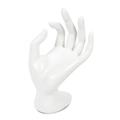 White OK hand gesture jewelry display stand for rings and bracelets on white background - Solid / White