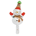Globo de papel de aluminio de muñeco de nieve navideño con gorro a rayas y bufanda - Muñeco de Nieve Estilo A