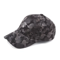 Berretto da baseball mimetico grigio scuro e nero con design classico a sei pannelli e visiera - Regolabile / Nero