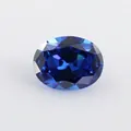Pierre gemme d'oxyde de zirconium ovale bleu foncé avec taille à facettes de précision - 2 X 3 Mm Une Seule Couleur Commande Minimale De 50 Pièces / Zircon Bleu
