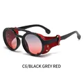 Black Frame Grey Red Lens