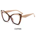 Montatura per occhiali TR90 cat-eye in tartarugato rosa con aste in rosa pieno - Montatura Tartarugata Rosa