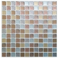 Self-adhesive 3D metallic mosaic tile sticker in gold and bronze finish - YJC0013-Metallic Brushed Texture