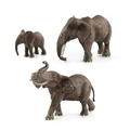 Realistic forest elephant family figurines with detailed skin texture for kids' education - Elephant Family Set (600g)