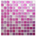 Self-adhesive 3D mosaic wall sticker in pink and purple marble texture pattern - YJC0017-Pink Purple Marble Texture