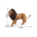 Figurina dettagliata di leone maschio in posa ruggente, dimensioni 13 cm lunghezza - Leone