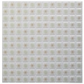 Self-adhesive 3D mosaic wall sticker with white, green and gold floral grid patterns - YJC0011-Green Gold Embossed Floral