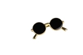 Spilla per occhiali da sole dorata con lenti nere per completi da uomo - Occhiali da Sole - Grande - Oro/Nero