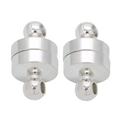 Detailansicht der zylindrischen Magnetverschlüsse für DIY-Halsketten und Armbänder in Silber - 6*11mm (10 Stk/Packung) / Silber