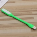 Green flexible USB LED mini night light made of silicone for laptops and power banks - Green