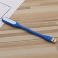 Blue flexible USB LED night light with bendable silicone neck and standard USB port - Dark Blue / Bare Unit