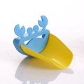 Close-up of cute blue and yellow crab faucet extender for kids washing hands easily - Crab / Blue/Yellow