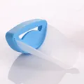 Blue crab-shaped faucet extender for kids, made of safe silicone and plastic material - Duck Mouth / Blue/Transparent