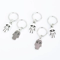 Vue détaillée de breloques main de Hamsa en argent pour tresses et bijoux DIY - Argent (6270)