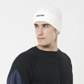 Mens white knitted beanie with SINCE 1920 embroidery for winter warmth in autumn style - M (56-58cm) / White Since 1920