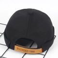 Berretto docker nero in cotone con stampa 1986 su cinturino in pelle regolabile - Regolabile / Nero