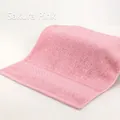 Soft pure cotton square towel in cherry blossom pink with textured wave pattern - 34x34cm / Sakura Pink