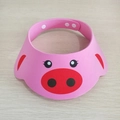 Adjustable pink pig cartoon baby shower cap made of waterproof EVA foam material - Pink Pig (Bagged)