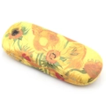 Artistic hard shell glasses case featuring Van Gogh sunflower oil painting design - Sunflower