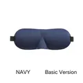 3D contoured blackout sleep mask in navy blue color with adjustable elastic strap - Basic Version / Navy Blue