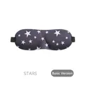 3D contoured sleep mask with white stars pattern and adjustable strap in basic version - Basic Version / Small Stars