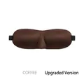 Ergonomic 3D sleep mask in coffee brown with high-density foam and adjustable strap - Upgrade Version / Coffee