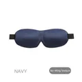 3D contoured sleep mask in navy blue color featuring a pressure-free eye socket design - No Nose Wing / Navy Blue
