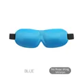 3D contoured blackout sleep mask in lake blue with adjustable elastic strap - No Nose Wing / Lake Blue