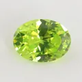 Pierre de zircone verte taille ovale facettée avec une brillance et un éclat vifs - 2 X 3 Mm Une Seule Couleur Commande Minimale De 50 Pièces / Vert fruit
