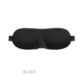 3D contoured blackout sleep mask in basic black version with adjustable elastic strap - Basic Version / Black