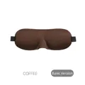 3D contoured blackout sleep mask in coffee brown color with elastic strap - Basic Version / Coffee