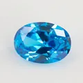 Pierre de zircone bleue coupe ovale avec finition facettée pour la joaillerie - 2 X 3 Mm Une Seule Couleur Commande Minimale De 50 Pièces / Aigue-marine