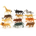 Set di 12 mini figure realistiche di animali selvatici tra cui giraffa tigre e leone - Set di 12 Animali a Colori Realistici (In Busta)