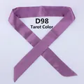 Elegant solid taro purple narrow satin silk scarf for handbags in D98 style - Taro Purple (D98)