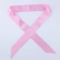 Pink satin skinny scarf model D76 for handbag handle and hair accessory styling - Pink (D76)