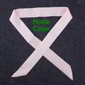 Slim nude pink satin scarf with diagonal cut ends for handbag handle decoration - Nude (D83)