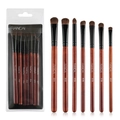 Set di 7 pennelli per ombretto portatili con manico in legno di mogano e peli di cavallo - 7 Pezzi Color Palissandro (In Busta)