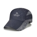 Dark blue quick-dry outdoor baseball cap with white triangle patterns and brand logo - Adjustable / Dark Blue