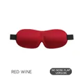 3D contoured sleep mask in wine red color, no nose wing design for ultimate comfort - No Nose Wing / Burgundy