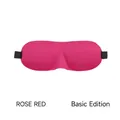 3D contoured sleep eye mask in Rose Red finish with ergonomic design for pressure-free comfort - Basic Version / Rose Red