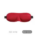 Wine red 3D contoured sleep mask with ergonomic eye grooves and adjustable strap - Basic Version / Burgundy