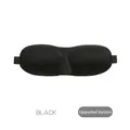 Adjustable 3D contoured blackout sleep mask in black with memory foam padding - Upgrade Version / Black