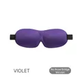 Violet 3D contoured sleep mask with ergonomic eye cavities and elastic strap - No Nose Wing / Purple