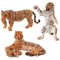 Set di statuette realistiche di tigre per educazione dei bambini e decorazione - Set Famiglia di Tigri