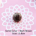 Detailed macro view of 2.8cm deep brown chocolate-style resin accessory for DIY crafts - Solid - Dark Coffee