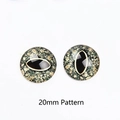 Detailed 20mm green reptile glass eye cabochons for DIY jewelry and doll making - Rainbow
